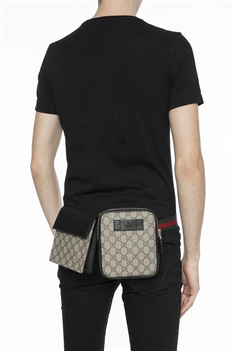 gucci leather belt bag|gucci belt bag 2 pouches.